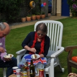 Peter and Christine tucking in.
